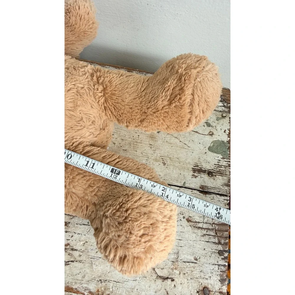 Build-A-Bear Pawlette Bunny Plush Tan Shaggy Rabbit Pink Ears 16